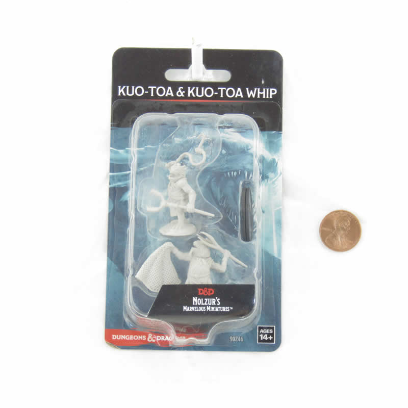 WZK90246 Kuo-Toa and Kuo-Toa Whip Nozurs Marvelous Miniatures D&D Unpainted Miniatures 2nd Image