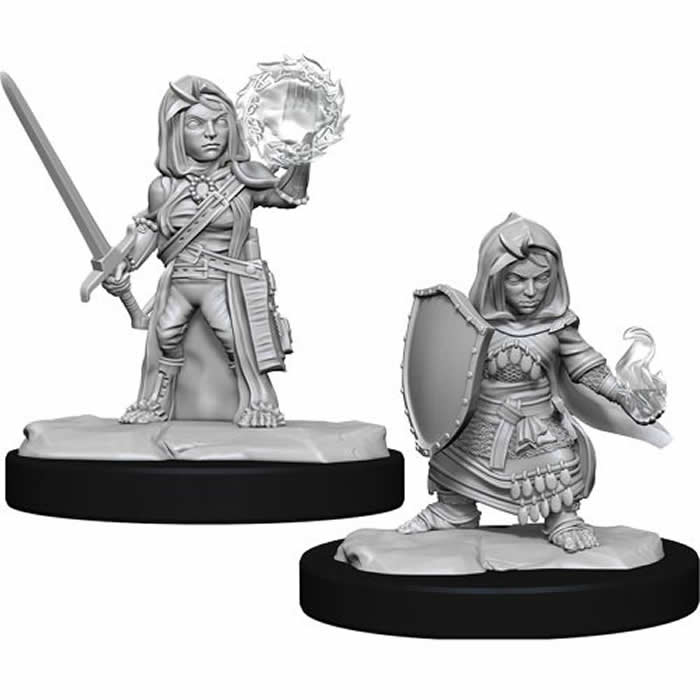 WZK90261 Halfling Cleric Female Miniature Figure Pathfinder Battles Deep Cuts Unpainted Miniatures Main Image