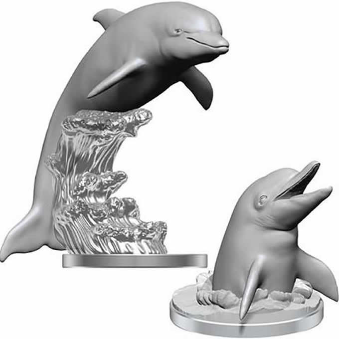 WZK90270 Dolphins Miniature Figure Accessories Deep Cuts Unpainted Miniatures Main Image