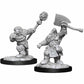 WZK90276 Dwarf Fighter and Dwarf Cleric Unpainted Magic Miniature Figures Deep Cuts Main Image