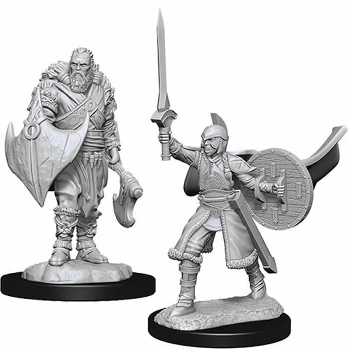 WZK90277 Human Berserkers Unpainted Magic Miniature Figures Deep Cuts Main Image