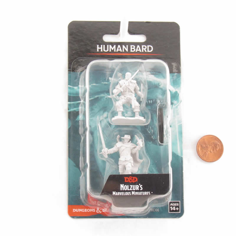 WZK90306 Human Bard Male Nozurs Marvelous Miniatures D&D Unpainted Miniatures WizKids 2nd Image