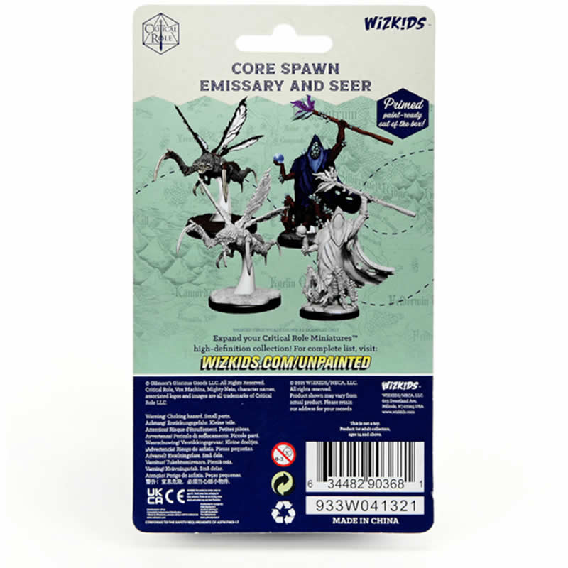 WZK90368 Core Spawn Emissary and Seer Unpainted Miniatures Critical Role Series Figures 3rd Image