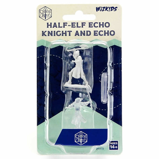 WZK90379 Half-elf Echo Knight and Echo Unpainted Miniatures Critical Role Series Figures Main Image