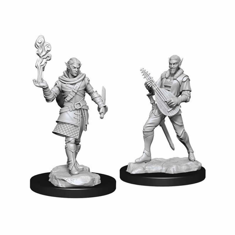 WZK90381 Pallid Elf Rogue and Bard Unpainted Miniatures Critical Role Series Figures 3rd Image