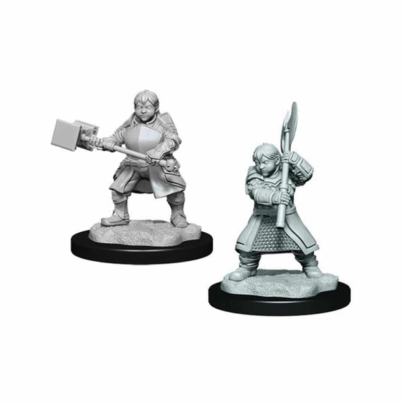 WZK90383 Dwarf Dwendalian Fighter Female Unpainted Miniatures Critical Role Series Figures 3rd Image