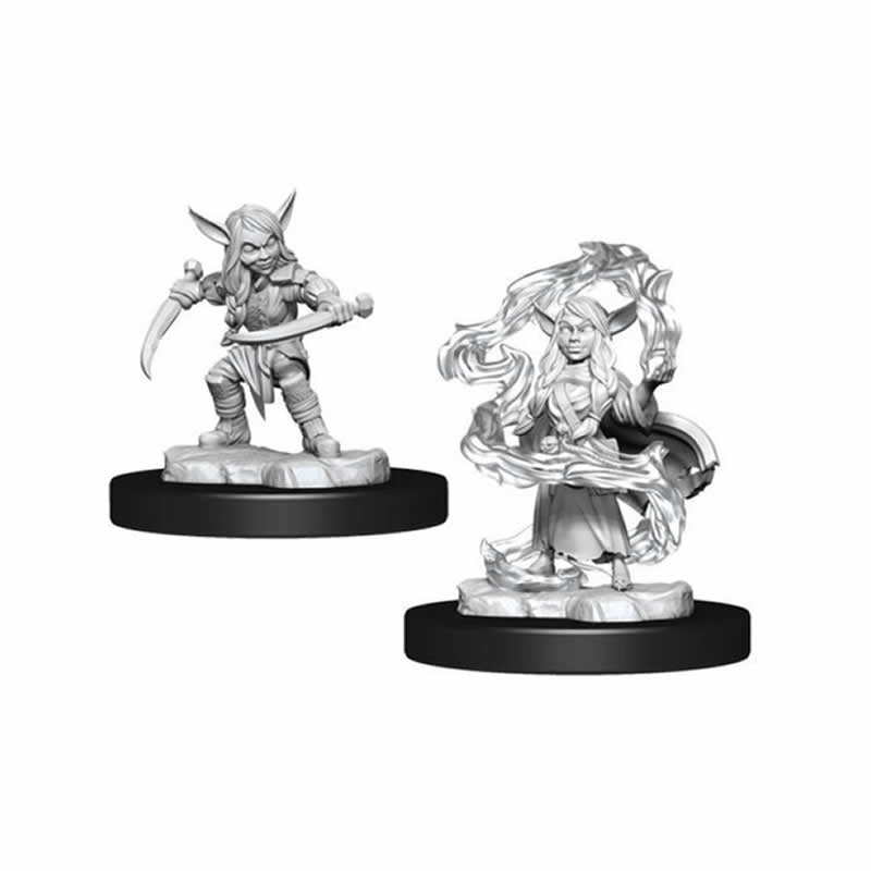 WZK90388 Goblin Sorc and Rogue Female Unpainted Miniatures Critical Role Series Figures 3rd Image