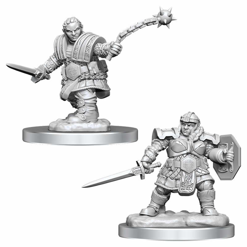 WZK90406 Dwarf Fighter Female Nozurs Marvelous Miniatures D&D Unpainted Miniatures Main Image