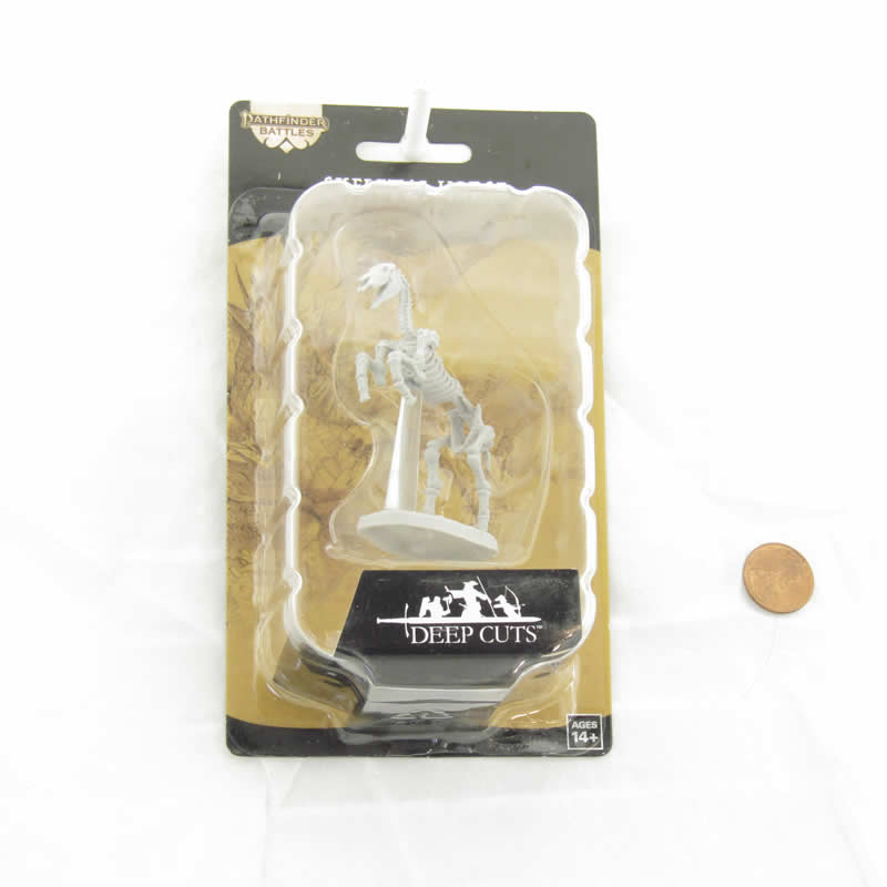 WZK90448 Skeletal Horse Miniature Figure Pathfinder Battles Deep Cuts Unpainted Miniatures 2nd Image