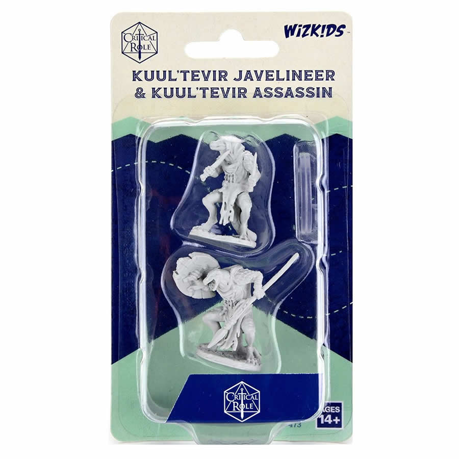 WZK90473 Kuultevir Javelineer and Kuultevir Assassin Unpainted Miniatures Critical Role Series Figures Main Image
