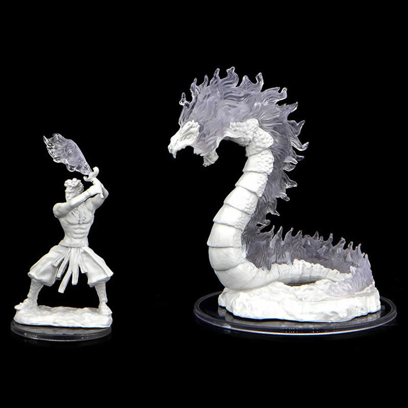 WZK90476 Ashari Firetamer and Inferno Serpent Unpainted Miniatures Critical Role Series Figures 4th Image