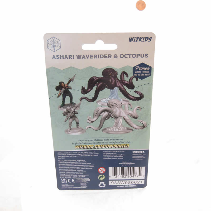 WZK90477 Ashari Waverider and Octopus Unpainted Miniatures Critical Role Series Figures 3rd Image