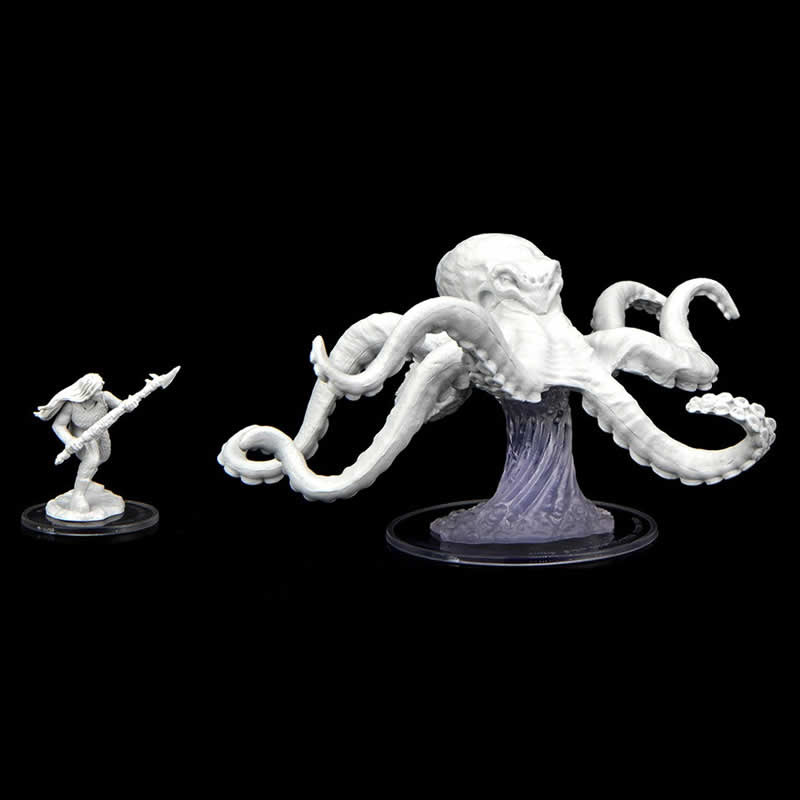 WZK90477 Ashari Waverider and Octopus Unpainted Miniatures Critical Role Series Figures 4th Image