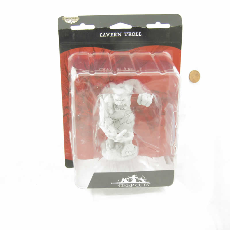 WZK90499 Cavern Troll Miniature Figure Pathfinder Battles Deep Cuts Unpainted Miniatures